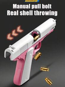 1pc Throwing Shell, 1911, Colt, Toy Gun, Simulated Soft Bullet Gun, Capable Of Firing, Pistol Model,Random Accessory Colors - Multicolor - View 5