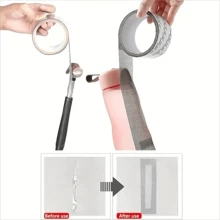 1入組自粘式網修補貼片,適用於窗紗、門帘、防蚊網,避免蚊蟲進入 - 灰色 - 查看 7