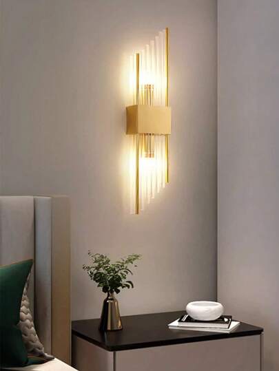 Golden/Black LED Crystal Wall Lamp, Stainless Steel Body, Suitable For Living Room, Bedroom, Corridor Home Decoration, Complimentary G9 Light Source