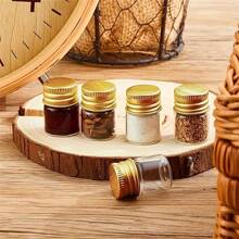 5ml/30 件迷你塑料瓶配金色铝盖，小塑料罐，小容器用于 DIY 艺术工艺品储存