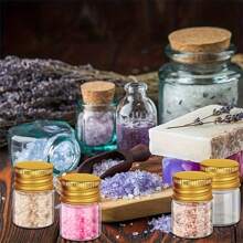 5ml/30 件迷你塑料瓶配金色铝盖，小塑料罐，小容器用于 DIY 艺术工艺品储存