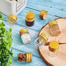5ml/30 件迷你塑料瓶配金色铝盖，小塑料罐，小容器用于 DIY 艺术工艺品储存