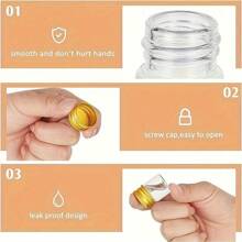 5ml/30 件迷你塑料瓶配金色铝盖，小塑料罐，小容器用于 DIY 艺术工艺品储存