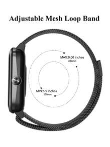 Bracelet de montre 20/22 mm, doux et respirant, style milanais, en acier inoxydable tressé avec boucle magnétique. Convient aux hommes et aux femmes. Compatible avec Samsung Galaxy Watch, Watch, Watch, Watch. Convient à tous les bracelets de montre d'une largeur de 20 mm à 22 mm.
