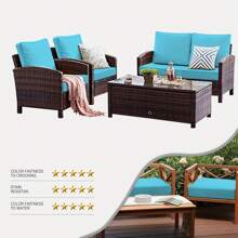 4pcs/2pcs Solid Color Outdoor Waterproof Patio Furniture Cushion Covers Chair Seat Replacement Cushion Cases Slipcovers For Garden Lawn Bench Porch Couch
