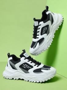 Męskie letnie, codzienne, oddychające siateczkowe tenisówki, buty robocze z grubą podeszwą, grube tenisówki