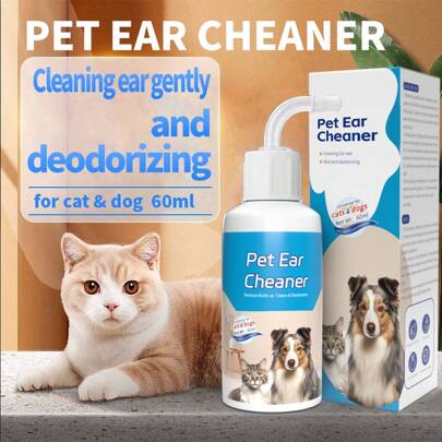 猫狗耳朵清洁液，宠物耳朵清洁剂，去除耳垢和异味