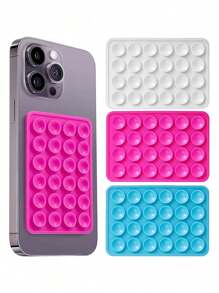 Cốc hút silicon Vuông một mặt Cốc hút silicon Bao da điện thoại di động đa chức năng Hộp đựng điện thoại di động bằng silicon - Nhiều màu - Xem 7