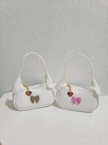 Kids Rhinestone Bow Handbag, Girls Fashion Mini Purse, Princess Style Coin Pouch, Mini Bag Gift For Little Girls - one-size - View 4