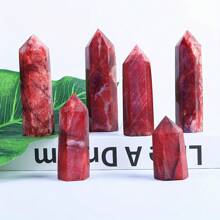 Red Moonlight Crystal Tower Obelisk - Natural Rare Silver Glitter Gemstone, Boho Style Healing Crystal For Home Decor, Housewarming Gift, Enhances Easter, Thanksgiving, Father's Day, Mother's Day, Graduation Celebrations - Red - View 8