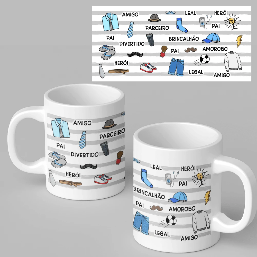 Father's Day Mug - Father Crossword - Being A Father Means Being: Loyal, Loving, Partner - 白色 - 查看 1