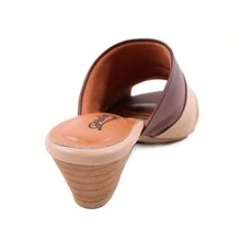 Dravanna Closed Brown Square Low Heel Clog - Rỉ Nâu - Xem 5