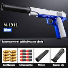 1pc Throwing Shell, 1911, Colt, Toy Gun, Simulated Soft Bullet Gun, Capable Of Firing, Pistol Model,Random Accessory Colors - Multicolor - View 11