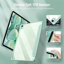 GOOJODOQ Case For IPad Pro 11 12.9 2021 Air 4 Air 5 Gen 10 10.9 Gen 9 8 7 10.2 Clear Acrylic Tablet Cover With Pencil Holder - 藍色 - 查看 6