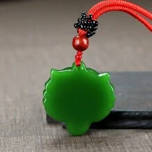 1 Mặt dây chuyền hình đầu hổ bằng ngọc bích xanh tự nhiên, Vòng cổ biểu tượng hòa bình may mắn trang sức cao cấp, Mặt dây chuyền ngọc bích quyến rũ, chạm khắc bằng tay, Mặt dây chuyền đá quý, Vòng cổ pha lê thạch anh, Vòng cổ cặp đôi, Quà tặng cho cô ấy, Thích hợp làm quà tặng cho bữa tiệc ngày lễ, Quà tặng pha lê thạch anh. - đầu hổ - Xem 8