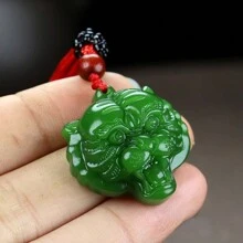 1 Mặt dây chuyền hình đầu hổ bằng ngọc bích xanh tự nhiên, Vòng cổ biểu tượng hòa bình may mắn trang sức cao cấp, Mặt dây chuyền ngọc bích quyến rũ, chạm khắc bằng tay, Mặt dây chuyền đá quý, Vòng cổ pha lê thạch anh, Vòng cổ cặp đôi, Quà tặng cho cô ấy, Thích hợp làm quà tặng cho bữa tiệc ngày lễ, Quà tặng pha lê thạch anh. - đầu hổ - Xem 7
