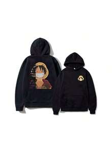 Anime Unisex Sweatshirt Cold Winter Fashion 100% Cotton - Fast Shipping - 黑色 - 查看 2