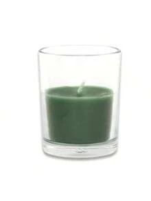 Round Glass Votive Candles, Hunter Green - 12 Piece Per Box - 綠色 - 查看 2