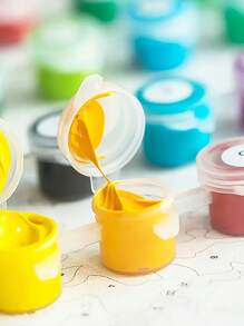 1 套 40*50 厘米个性化绘画 DIY 数字油画无框套件，适用于餐厅、客厅、卧室装饰、节日和生日礼物 - 棕色 - 查看 5