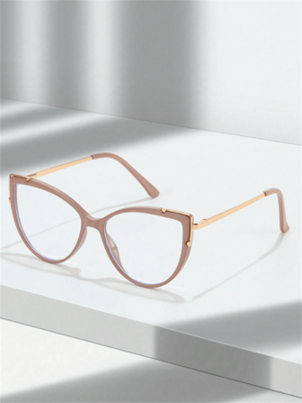 1 件时尚创意个性化设计街头猫眼无度数眼镜情人节