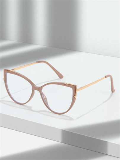 1pc Fashionable Creative Personalized Design Street Cat Eye Non-Prescription Glasses Valentine's Day