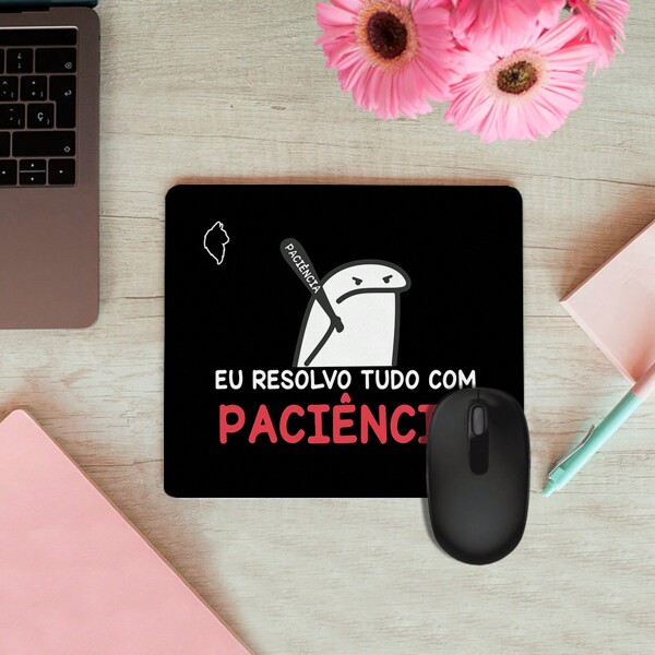 Mouse Pad Retangular Antiderrapante 21x18 Flork Resolvo Paciência