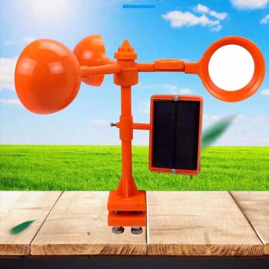 Solar Powered Wind Voice Bird Repeller, Orchard&Farm Pest Bird Deterrent - Model - View 1