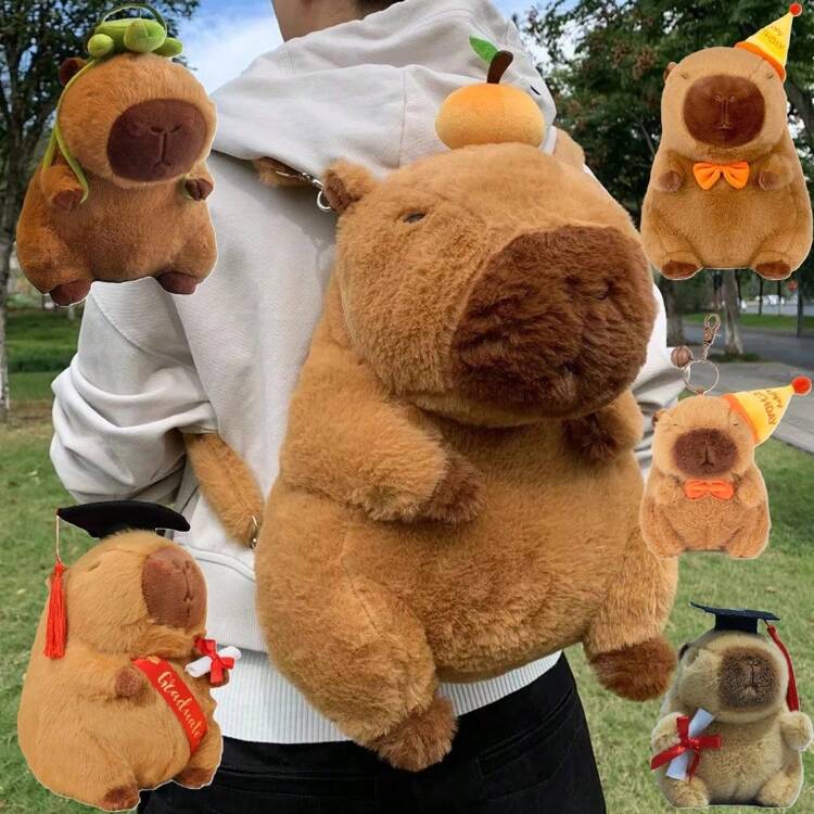 カピバラ ぬいぐるみ リュック かわいい ファッション ぬいぐるみ