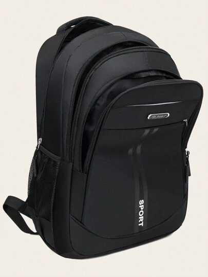 Casual Solid Color Multi-Pocket Unisex Backpack