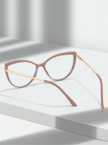 1pc Fashionable Creative Personalized Design Street Cat Eye Non-Prescription Glasses Valentine's Day