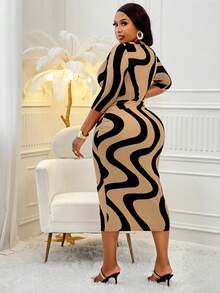 Vestidos talla grande - Caqui - Ver 2