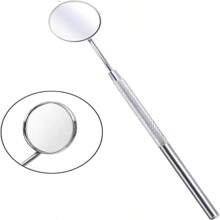 Detachable Dental Mirror With Anti-Slip Surface | Dental Care Tool - Silver - View 1