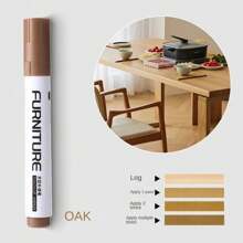 1 Furniture Repair Marker, Wooden Cabinet, Floor Repair And Filling Rod, Scratch Recovery Kit, Touch Up Paint Pen, Composite Material Repair (Some Styles, Positions Or Logos Are Randomly Shipped And Do Not Affect Use)