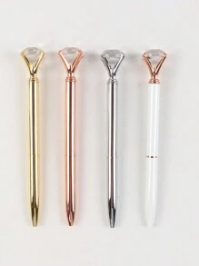 1支/4支/8支/12支圆珠笔水晶金属中性笔实用纪念品生日礼物送给女朋友、节日礼物、惊喜、返校情人节 - 彩色 - 查看 16