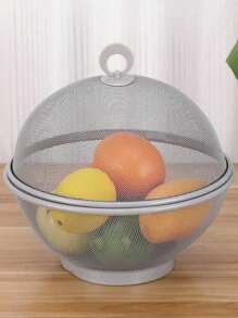 1 件装厨房用具圆形带盖水果盘沥水篮，网状食物盖，户外网状食物保护罩，可重复使用的野餐食物盖，适用于户外露营派对，适用于蔬菜和水果 - 彩色 - 查看 6