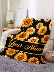 1 chiếc chăn in vải nỉ tùy chỉnh, chăn mềm mại và thoải mái cho phòng ngủ, ghế sofa, văn phòng, cắm trại ngoài trời, quà tặng ngày lễ cho cặp đôi, ngày lễ tình nhân, ngày của mẹ, sinh nhật, kỷ niệm, tốt nghiệp, đám cưới, ngày của cha - màu đen - Xem 4
