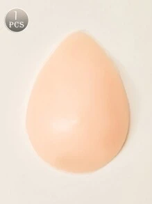 1件矽膠假乳房假體,用於乳房增大,可插入胸罩 - 杏色 - 查看 2