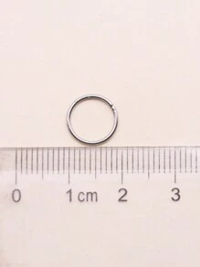 1 件高段细杆光滑表面鼻环鼻中隔耳环鼻中隔环 20G 0.8 毫米杆粗穿孔时尚珠宝 - 銀色 - 查看 8