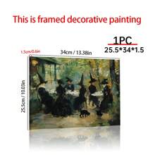 1pc Witch Cafe Poster, Witchy Impressionist Print, Halloween Witches And Black Cats Wall Art, Posters For Living Room, Bed Room, Modern Canvas Posters For Room, Room Decoration Stuff, Home Decor ,Room Decor Aesthetic, Western Decor, Bathroom Kitchen Office Decor Halloween Decor Fall Decor