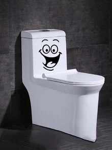 Glow In The Dark Smiling Face Toilet Seat Sticker, MTT105 Green Luminous Toilet Decal - Multicolor - View 11