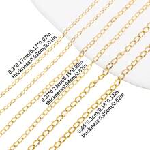 200cm Cadenas de acero inoxidable para hacer joyas DIY collares pulseras accesorios sin decoloración, cadena dorada, cuentas de labios, cadena de cuentas, cadena de gafas accesorios - cadena - Ver 27