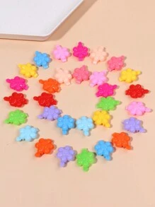 30 piezas Pasadores de plástico para el cabello con flores de colores surtidos, accesorios para el cabello de niñas para primavera y verano