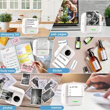 10 RollsThermal Mini Sticker Printer Paper,57mm X 25mm Mini Thermal Printer Sticker Paper,Mini Pocket Printer Sticker Paper For Most Kids Instant Camera, Kids Instant Camera Mini Printer Paper - Multicolor - View 7