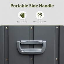 100 Gallon Outdoor Storage Deck Box Waterproof, Large Patio Storage Bin For Outside Cushions, Throw Pillows, Garden Tools, Lockable (Dark Gray) - 灰色 - 查看 4