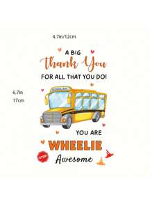 Awesome Bus Driver Retirement Truck Driver Thank You Card_Car Driver Appreciation Gift_Bus Driver Year End Gift - Brown - View 2