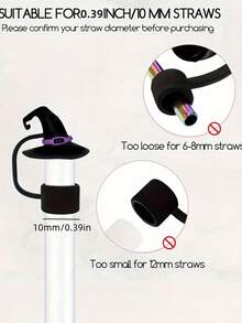 1 Stück Halloween Silikon Strohhalm Hülle, passend für 10mm Strohhalme, wiederverwendbar und staubdicht, geeignet für Halloween Party Dekoration und Küchen Zubehör, Halloween Party, Heim Dekoration, Küchen Dekoration, Halloween Dekoration, Raum Dekoration, Weihnachts Dekoration, Party Dekoration, Party Geschenk, Halloween Dekorationen, Weihnachts Dekorationen, Halloween Geschenk, Weihnachts Geschenk, Küchen Artikel, Küchen Utensilien, Küchen Werkzeuge, Küchen Zubehör