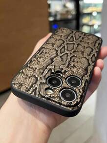 Snake Skin Printed Shockproof Soft Protective Phone Case Compatible With IPhone 15/15 Pro Max, 14/14 Pro Max, 13/13 Pro Max, 12/12 Pro Max, 11, XR, 7/8, Samsung Galaxy S22 Ultra, A53, A33, Xiaomi Redmi 10, Note 11, Huawei