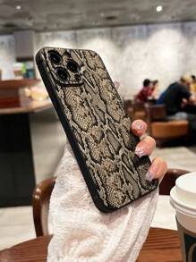 Snake Skin Printed Shockproof Soft Protective Phone Case Compatible With IPhone 15/15 Pro Max, 14/14 Pro Max, 13/13 Pro Max, 12/12 Pro Max, 11, XR, 7/8, Samsung Galaxy S22 Ultra, A53, A33, Xiaomi Redmi 10, Note 11, Huawei