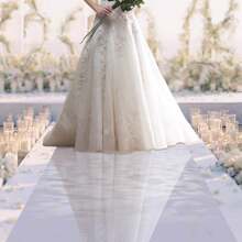 Silver Mirrored Floor Wedding Aisle Runner, 65FT X 3FT Roll Double Sided Bright Reflective Decorative Carpet Carpet For Party, Birthday, Banquet, Restaurant Decoration