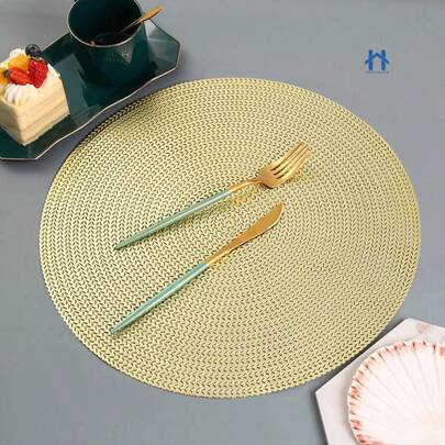 Kit Jogo Americano com 4 unidades Sousplast Redondo para Mesa de Jantar